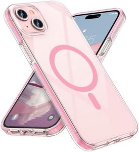 MILPROX Compatible with iPhone 15 Plus Case - Compatible with MagSafe - Magnetic Clear Trasparent Design - Non-Yellowing Anti-Slip - Shockproof Bumper Phone Cover - 6.7" 2023 - Pink