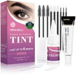 Eyebrow & Eyelash Tint Kit, Professional Instant Lash & Brow Dye Kit, Easy to Use with Natural Results, Salon Home Use DIY Hair Dyeing for Full Brows & Volume Lashes 7ml (Black)