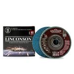 LINCONSON 10 Pack 6 Inch 80 Grit Zirconia Abrasive Grinding Wheel and Flap Sanding Disc for Metal & Stainless Steel 7/8" Arbor T29 Conical (SF 6080ZA9)-Extreme Performance Series