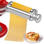 Pasta Roller Attachment for All KitchenAid Stand Mixer, Pasta Maker for Kitchen Aid Accessories and Attachments, Noodle Dough Sheet Roller with 8 Different Thicknesses Knob, Stainless Steel Accessory