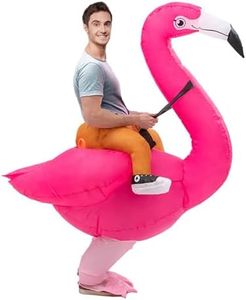 ZISUEX Flamingo Costume Rose Blow Up Suit Flamingo Inflatable Costume For Adult Women Party Halloween Costume Jumpsuit (Flamingo)