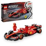 LEGO Speed Champions Ferrari SF-24 F1 Race Car Toy with a Collectible Formula 1 Driver Minifigure - Gift for Father's Day - Model Kit for 10+ Year Old Boys & Girls or Adult Motorsport Fans - 77242