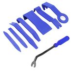 Gebildet 8pcs Auto Trim Removal Tool, Car Interior Door Audio Radio Panel Dashboard Strong Removal Kit, with 1pc Fastener Remover (Blue)