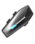 ASMAX S1 Motorcycle Bluetooth Headset, Voice Control Motorcycle Communication Systems, 8 Riders Helmet Intercom with FM Radio, Noise Cancellation Helmet Speakers with Universal Pairing (S1-1 Pack)