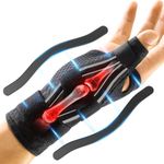 FREETOO Thumb Spica Splint, Ergonomical Thumb Wrist Support for Arthritis, Right Hand or Left Hand Thumb Brace for Trigger Thumb,Tendonitis,Sprain.Fit both Women and Men(S/M White/Black)