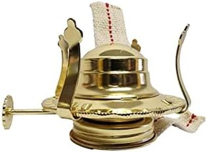 Light Of Mine Oil Lamp Burner | #2 Brass Plated Burner | Oil Lamp Parts | Burner | Reduction Ring & Wick for Antique Hurricane Lamps (1)