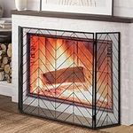 IRONMAX Fireplace Screen, 3-Panel F