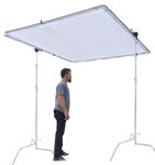 Glide Gear BFS 100 Butterfly Scrim Diffuser – Modular 4x4ft, 6x6ft, 8x8ft Light Diffuser with Quick Assembly, 3 Nylon Silk Scrims, Aluminum Frame, and C-Stand Pole Clamps for Photography & Video