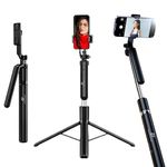 GADGETSWEAR Mobile Stand - Selfie Stick Accessories with Tripod for Video Shoot Recording, Phone Remote Holder 360 Degree Rotation, Photo Bluetooth Camera Movable Portable vlogging Android Sticks