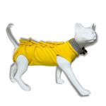 A+a Pets' Cat Everyday Clothing, for Post Surgery Recovery, Abdominal Wounds or Skin Diseases | Breathable Cotton (Yellow, L)