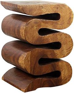 Haussmann Wood Wave Verve Accent Snake Table 12x14x20 in H Walnut Oil