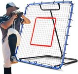 SPOYNAL Baseball Rebounder Net 4 x 4.5 FT Baseball Training Equipment Baseball Bounce Back Net with 5 Ball Return Angles Softball Pitching Net Fly Ball Line Drive Ground Ball Training Net for Fielding