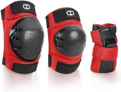 DA - Adult and Child Knee, Elbow, and Wrist Guards, Suitable for Bicycles, ice Skating, Roller Skating, Skateboarding, and Scooters Red
