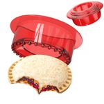 YUMKT Sandwich Cutter and Sealer,Cookie cutter Cool Sandwich Cutters for Kids Breakfast Sandwich Maker Cute Peanut Butter and Jelly Sandwiches DIY Lunchbox and Bento Box of Boys Girls (5, red)