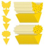 30Pk Fruit Fly Traps, Yellow Double-sided Fungus Gnat Sticky Catcher for Plants Indoor and Outdoor Insects Fly Control - Non-Toxic, Waterproof