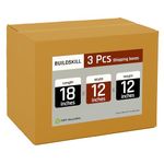 Buildskill Large Cardboard Box for Packing, Packing Material, 5 Ply 18"X12"X12" corrugated box for packing, Suitable E-commerce Shipping, Recycled Material, Ideal for Home Shifting (Pack of 3)