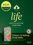 NLT Life Application Study Bible, Third Edition (LeatherLike, Teal Floral, Indexed, Red Letter)