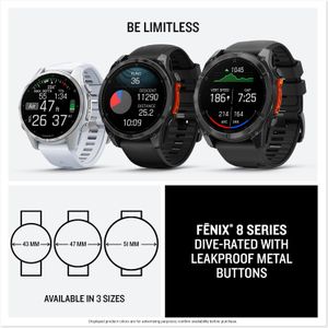 Garmin fēnix 8 GPS Smartwatch 43mm – Whitestone