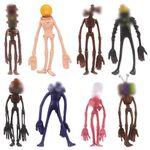 Simmpu 8 Pieces Siren Head Figure Set Siren Head Horror Model Siren Head Toy Siren Head Cake Topper Cartoon Horror Action Animal Figure Party Cake Decoration Desk Home Car Decoration Supplies for Kids