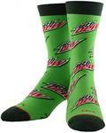 Cool Socks Novelty Crew Socks Men's Women's, Mountain Dew All Over, Graphic Print, Large