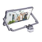 NICEYRIG Pro Selfie Mirror Mount Vlog Vlogging for iPhone and Android Cell Phone 6.7'' 6.5'' 6.1'', 360° Flip Screen Mirror for YouTube Live Video Recording Blogging [Silver Color] - 556