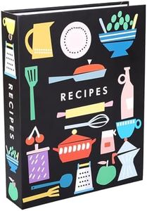 BPFY 1 Pack Recipe Binder 9" x 7", 3 Ring Binder Recipe Book to Write in Your Own Recipes, Recipe Notebook Binder with 100 Recipes Page (5.5" x 8.5"), 12 Full Page Dividers