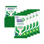 Sani Hands - Anti-bacterial Hand Wipes - Dermatologically Tested, Biodegradable Wet Wipes - 10x12 Wipes (120 Wipes)