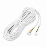 Hakeeta Copper Cable for Video Door Phone System, 4-Core 30m 0.3 mm² Round Flexible Copper Cable Video Intercome Cable for Video Door Phone Camera System.