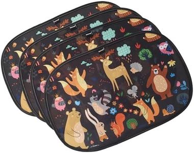 Enovoe 2 Pack Animals Cartoon Car Window Sun Shades for Kids - 21"x14" - Baby Sun Shades - Glare & UV Rays Protection Car Window Shades for Your Child, Suitable for SUVs, Minivans & Full Size Cars