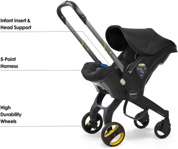 Doona+ Baby Car Seat Stroller – Black Convertible Travel System