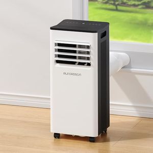 ALFORDSON 4-in-1 Portable Air Conditioner with Smart Control, Remote, Cooling, Fan, Dehumidifier, Sleep Mode, Professional Compressor & 360° Castor, Mobile AC Unit for 20m², 7000 BTU, White Black