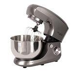 MYSA SM-1502 Stand Mixer 800 W Planetary Drive Food Mixer Tilt Head 5.5 Ltrs SS Bowl with 6 Speed for Baking and Cooking, Stainless Steel Bowl, Dough Hook, Wire Whisk and Beater, Grey