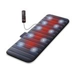 COMFIER Electric Massage Mattress with 10 Vibrating Motors, 2 Therapies Thermal Pad with Auto Shut-Off, Heated Massage Mattress Pad for Back Pain Relief