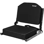 Jauntis Stadium Seats for Bleachers, Bleacher Seats with Ultra Padded Comfy Foam Backs and Cushion, Wide Portable Stadium Chairs with Back Support and Shoulder Strap