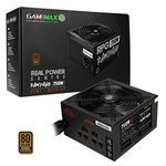 GameMax 750W Rampage Power Supply (No Power Cable inc.), Semi-Modular, APFC, Japanese Tk Main Capacitor, 80 Plus Bronze, 88% Efficiency, 14cm Cooling Fan, Real Power Gaming | Black