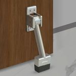 Plantex Door Stopper for Home/Heavy Door Stopper for Wooden Door/Door Mounted with Rubber Grip/Door Stopper (Silver Matt)