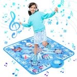 Dance Mat Toys for Girls - Dance Pad for 3 4 5 6 7 8 9 10 Year Old Kid Gifts, Music Play Mat with 6 Game Modes, Built-In Music and LED Lights, Christmas Birthday Gifts for Girls Boys Age 3-10