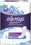 Always Discreet Incontinence Pads, Long Plus, 8 Pack