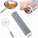 SKOFRI Silicone Pot Handle Cover Heat Resistant, Cast Iron Handle Cover Retractable Silicone Pot Handle Sleeve for Cast Iron Frying Pan Handle Holder(Small)