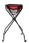 PowerNet Wheeled Ball Caddy Cart for Baseball Softball and Tennis | 2 Styles | Use During Training and Drills | Save Your Back No More Bending (Standard Caddy)