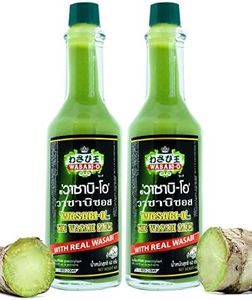 Wasabi O Hot & Spicy Sauce - Fresh Made Japanese Sauce With Pure & Real Wasabi, Gluten Free & Vegan Wasabi Sauce for Steak & Sushi, 2.2oz (Pack of 2)