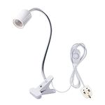 Plant Light,Grow Lights for Indoor Plants,Heat Spotlight for Aquarium Reptile,Tortoise Heat Lamp 360°Adjustable Gooseneck & Desk Clip On,Adjustable Brightness Socket for Lizards,Turtle Snakes,No Bulb