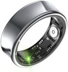 Tulbeys Smart Ring for Men & Women - 5ATM Waterproof, Health & Fitness Tracker, Heart Rate Monitor, Hand Gesture Brush Tiktok, Titanium Alloy Smart Rings for iOS/Android(DeepGray #9)