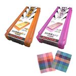 Shapton Pro Sharpening Stones Bundle Set, Ha No Kuromaku Ceramic Whetstone #1000, 5000 with Kitchen Cloth (A-Set)