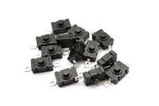 DC 260V 1.5 A Tactile Tact 2-Pin on-off Push Button Self Locking Switch DIY Electronics Accessories - Pack of 10