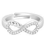 GIVA 925 Silver Infinity Heart Ring, Adjustable | Gifts for Women and Girls | With Certificate of Authenticity and 925 Stamp | 6 Months Warranty*