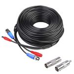 SANSCO 1-Pack 20 Meter BNC Video Power Cable for CCTV Camera DVR Security System Kit