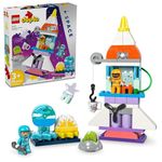 LEGO DUPLO 3 in 1 Space Shuttle Adventure Rocket Ship Building Set, Kids Educational Space Discovery Toy for 3-Year-Olds and Up, Develops Preschool Kids’ Learning and Fine Motor Skills, 10422