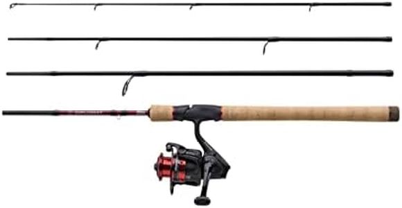 Abu Garcia Diplomat V2 Travel Combo, Rod and Reel Combo, Spinning, Lure Fishing, Supplied with Hard Travel Case, Predator Fishing, Pike/Perch/Zander, Unisex, Black/Red, 2.13m | 5-21g