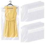 Hejo 30 Pack Plastic Clothes Covers, 60 * 120cm Clear Clothes Bags Hanging, Dry Cleaning Bags, Garment Bags, Dust-proof Garment Protector Covers for Clothes Shirt Jacket Suit Sweater (Transparent)